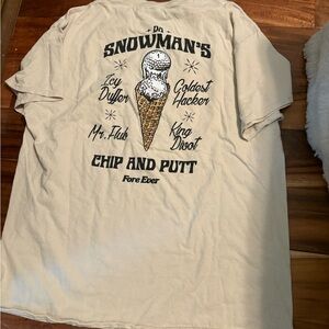 Men's Beige golf Graphic T-Shirt fore ever